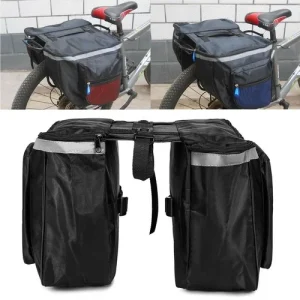 20L Waterproof Bicycle Bike Rear Rack Seat Double Pannier Travel Storage Bags