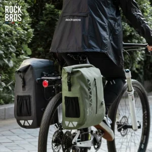 ROCKBROS Bike Panniers 25L RearRack Bag Storage Waterproof Storage Trunk Luggage
